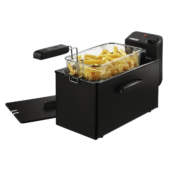 Freidora - Princess 182727 Black Fryer 2000W de potencia, 3L de capacidad, Filtro de aceite de seguridad