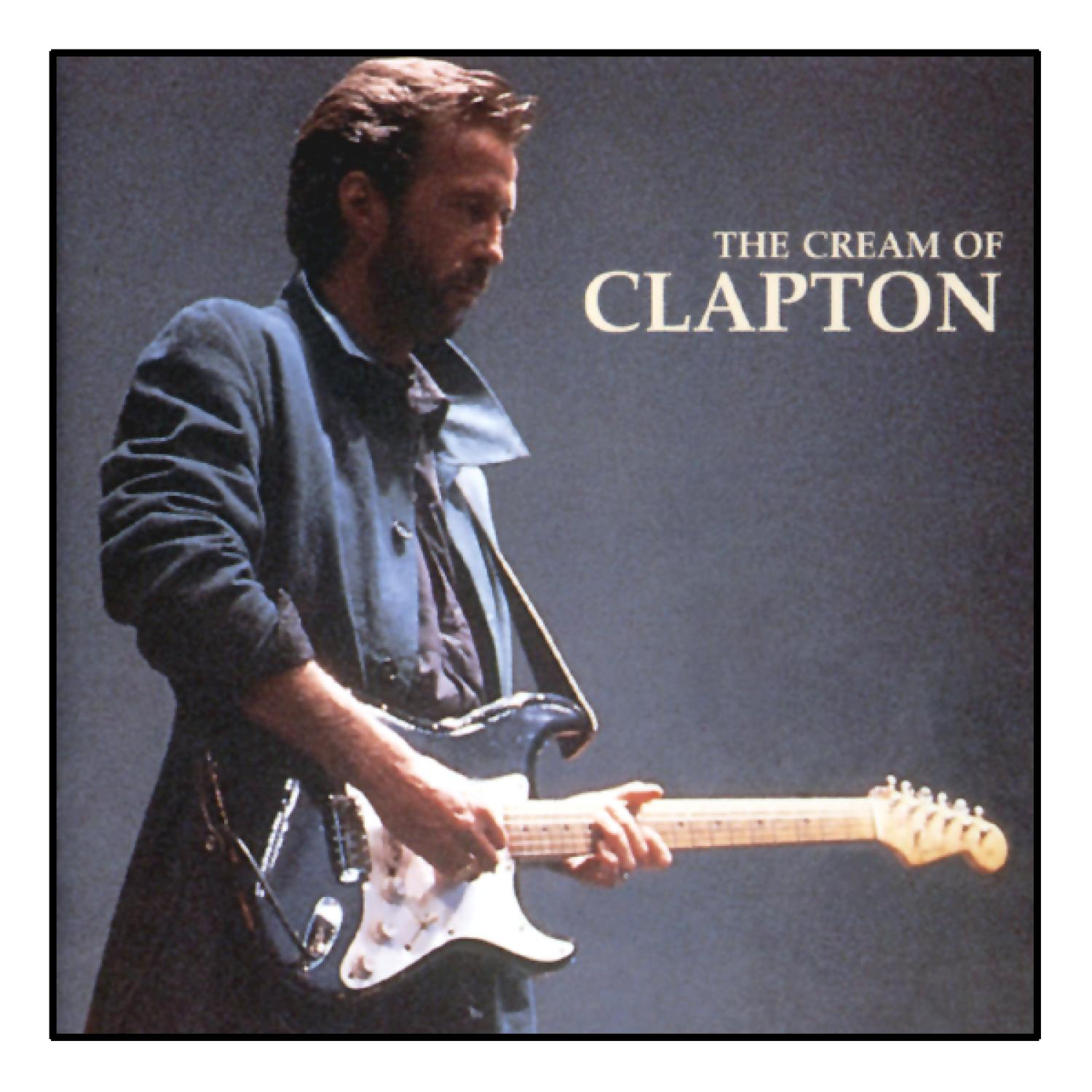 Albumcover mit Eric Clapton. Er spielt Gitarre, mit dunklem Hintergrund und Text.