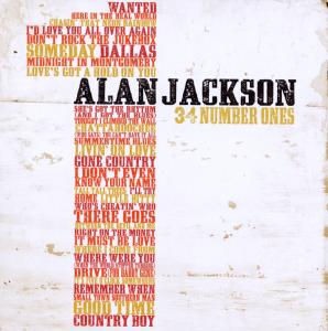 Albumcover mit einem kreuzförmigen Design. Der Text "Alan Jackson" in der Mitte und eine Liste von Titeln.