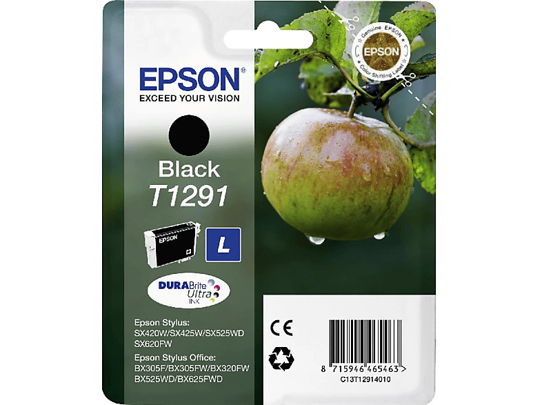 EPSON Apfel, T1291, Schwarz, C13T12914012; Tintenpatrone