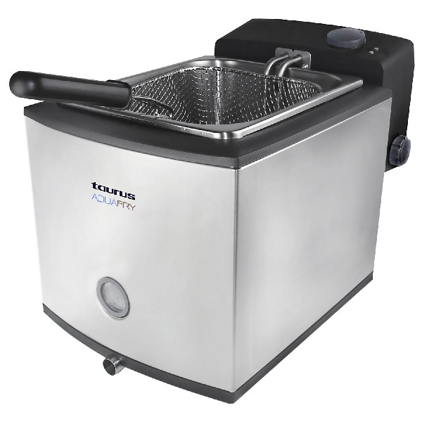 Freidora Taurus Aquafry profesional con sistema aguaaceite 2000w capacidad de 1kg patatas potencia 45l 1l toque acero 972913000 2000 4.5