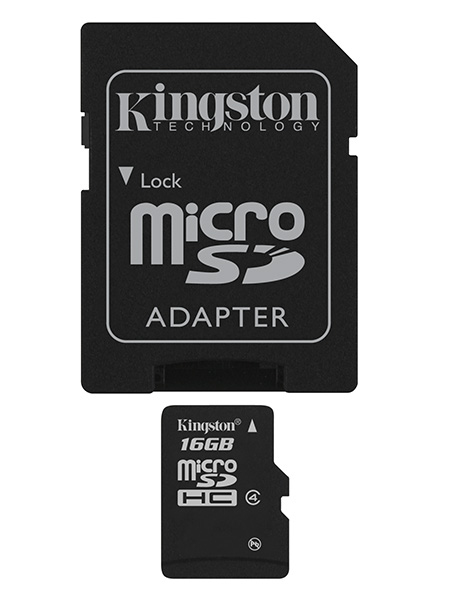 KINGSTON 16GB Micro SDHC CLASS 4 Adaptörlü Hafıza Kartı SDC4/16GB