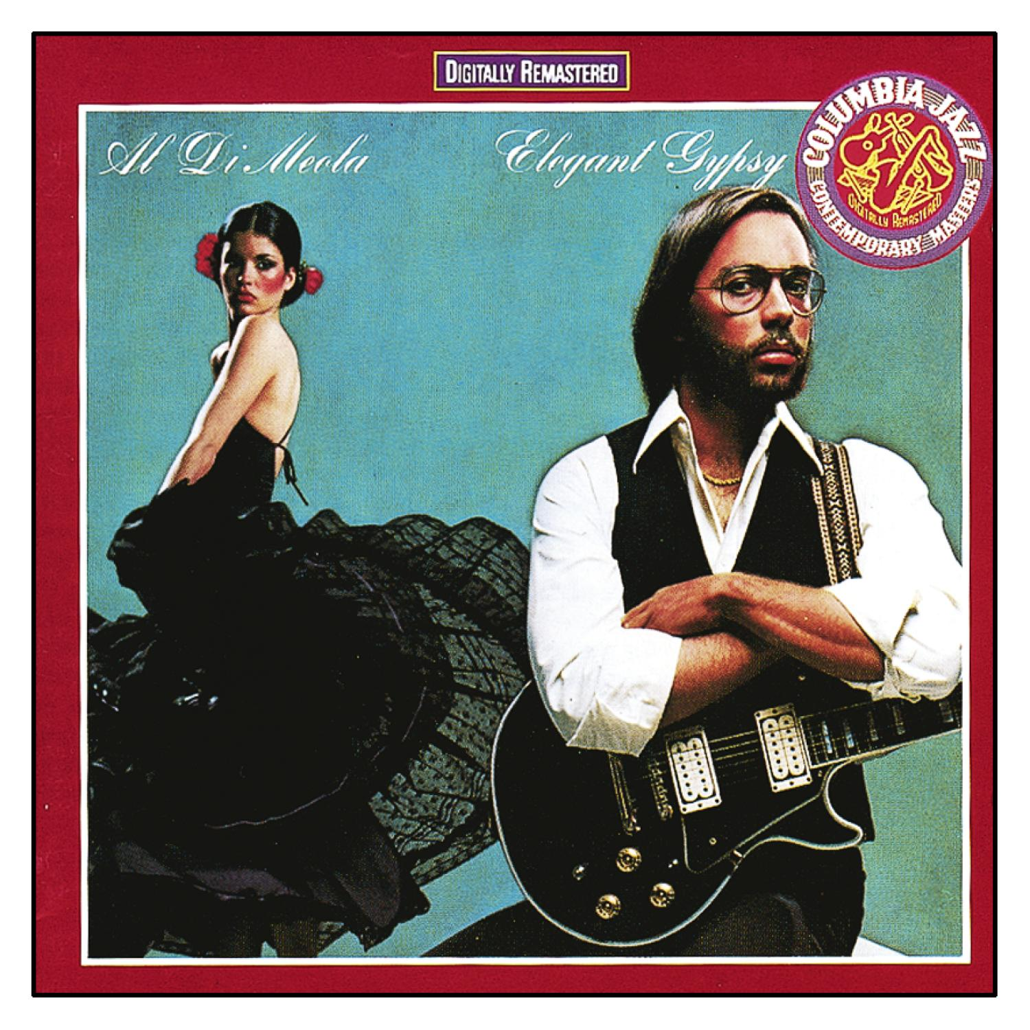 Albumcover: Mann mit Gitarre und Frau im Kleid. Titel "Elegant Gypsy".