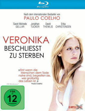 Blu-ray-Cover mit einer Frau. Text auf Deutsch: Veronika beschließt zu sterben.