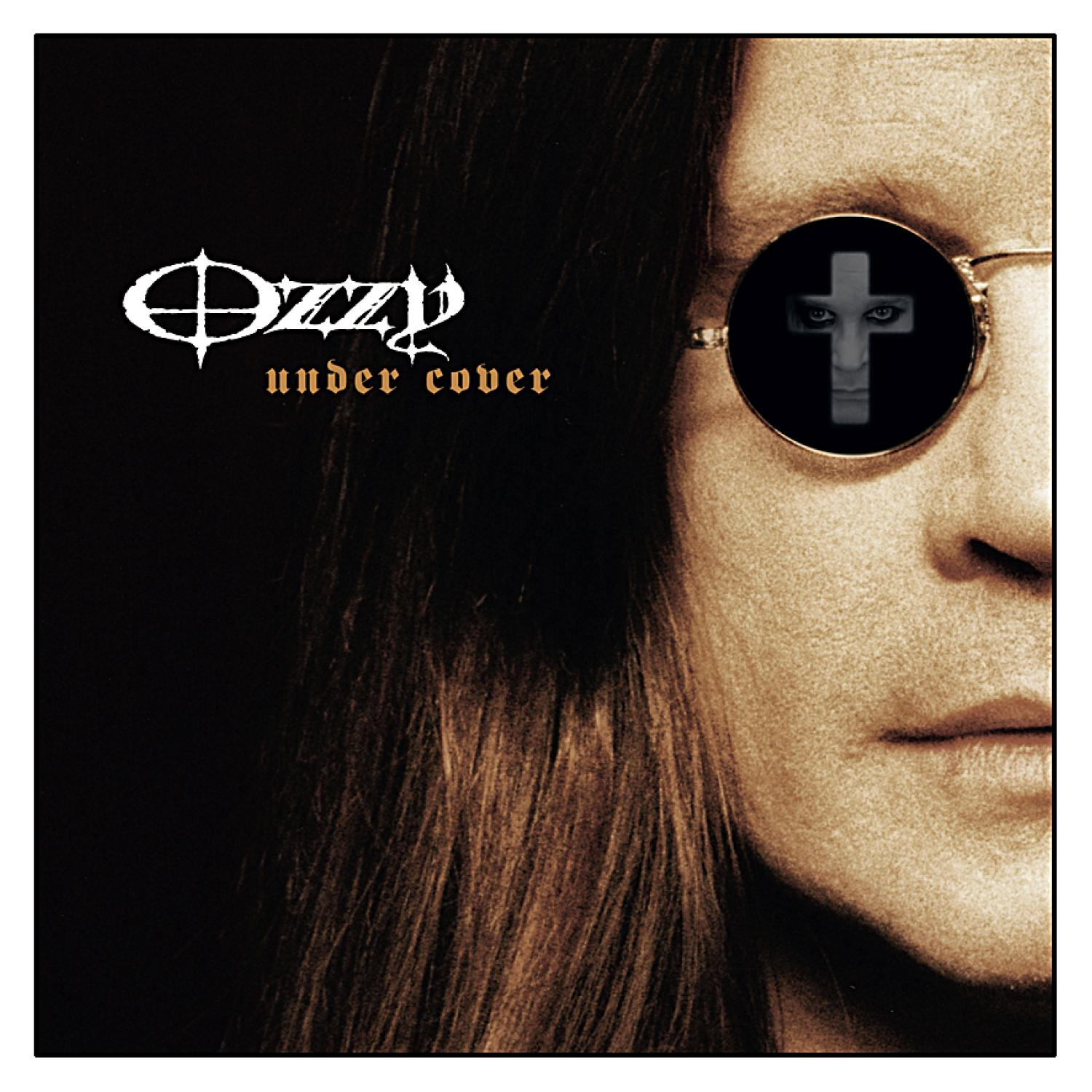 Ozzy Osbourne Albumcover. Gesicht in Sonnenbrille. Der Hintergrund ist dunkel.