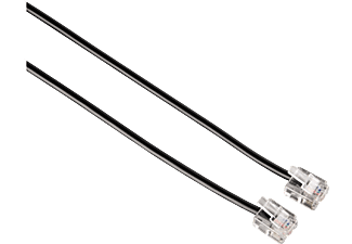 HAMA 44931 CABLE RJ11 10.0M - Câble modulaire (Noir)