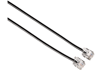 HAMA 44931 CABLE RJ11 10.0M - Modularkabel (Schwarz)