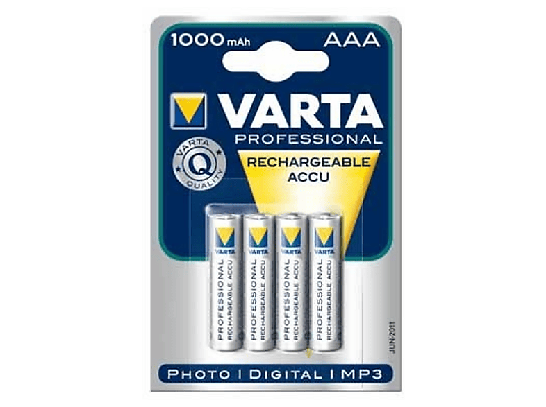 Varta Batterie Micro AAA Professional 1000mAh NiMH 4er Pack