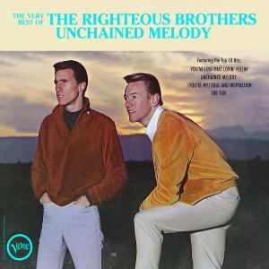 Albumcover, zwei Männer vor Sonnenuntergang. Text: The Righteous Brothers, Unchained Melody.