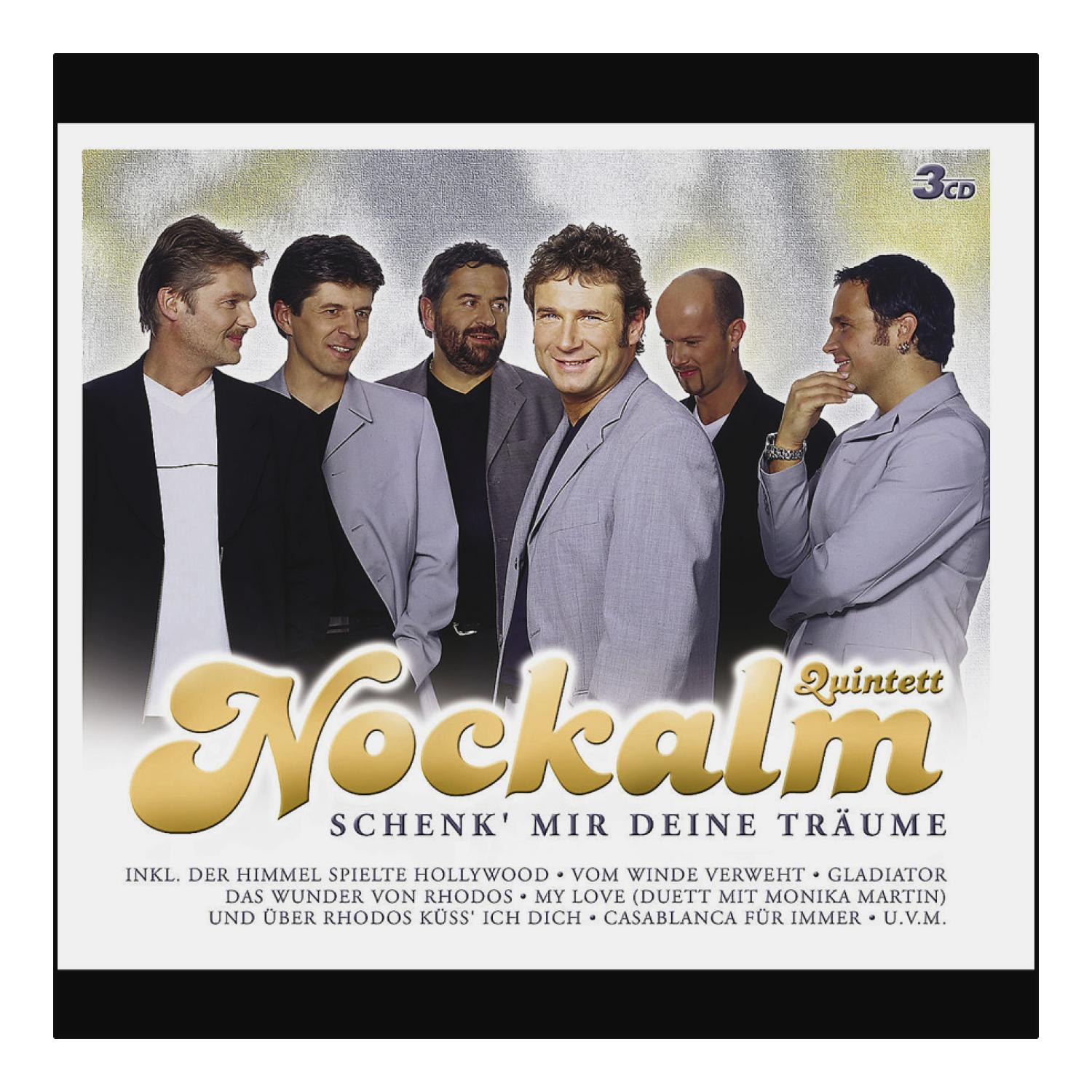 Nockalm Quintett Albumcover. Sechs Männer sind zusammen gruppiert, mit dem Albumtitel in goldfarbenen Buchstaben.