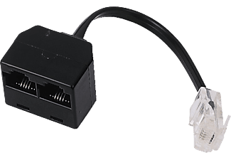 HAMA 44544 ADAPTER ISDN RJ45 M/2XF - Verteiler (Schwarz)