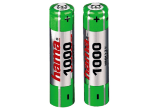 Pilas AAA - Hama, 1000 mAh, Batería NiMH, 1.2V, Recargables