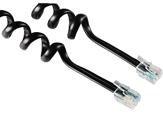 HAMA 44842 CABLE HANDSET RJ10 1.5M - Hörerkabel (Schwarz)