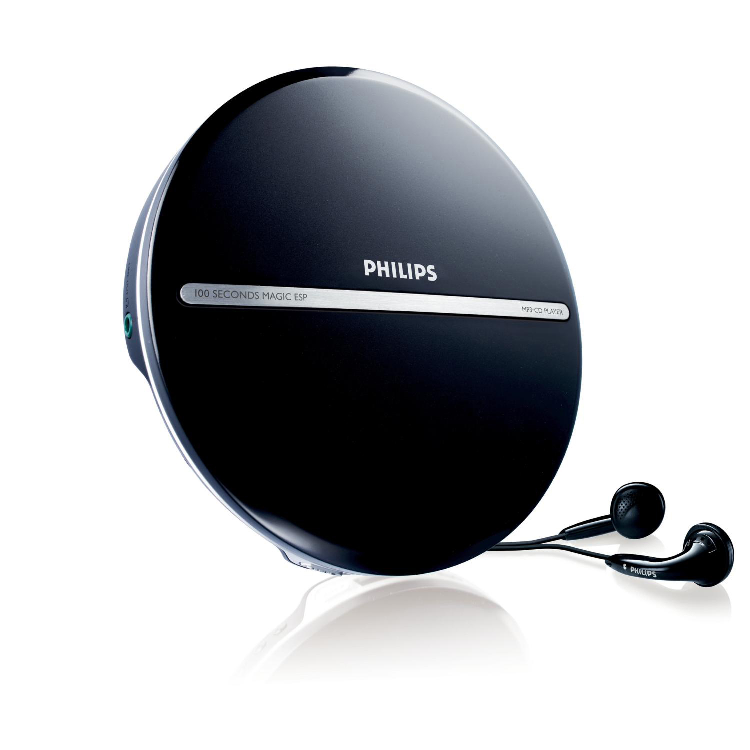 PHILIPS EXP2546 Tragbarer CD Player Schwarz/Silber