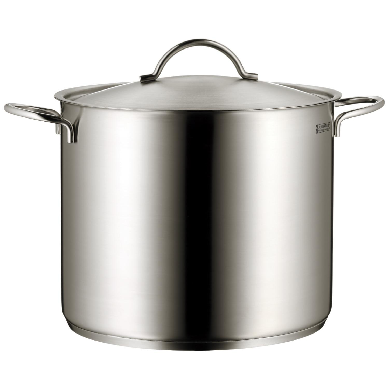 Marmite WMF Cromargan Trend 28 Cm - Acier Inox 18/10 - Couvercle Verre - Base TransTherm (Induction) - 14 Litres