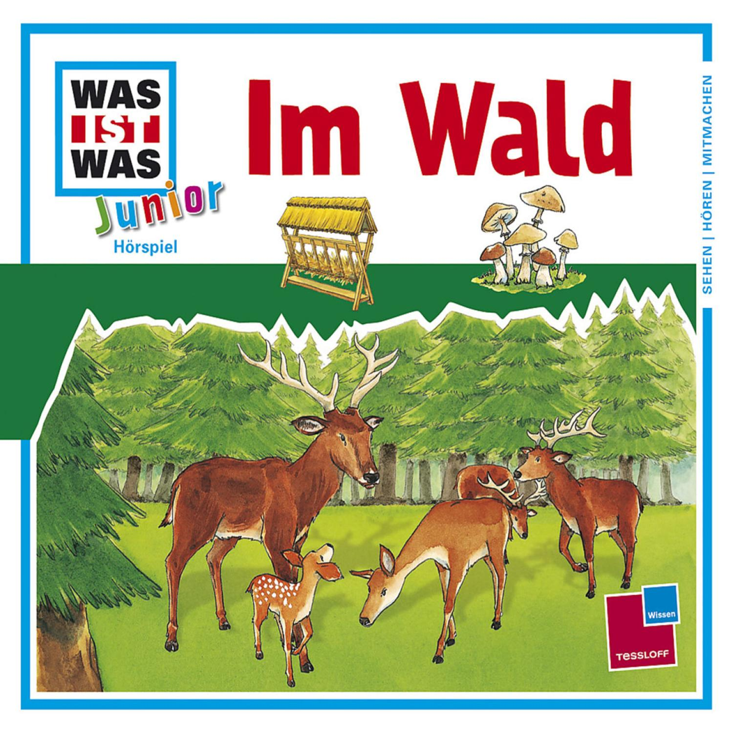 Albumcover: Eine Waldszene mit Hirschen. Grüne, braune und weiße Farben sind vorhanden.