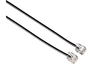 HAMA 44932 CABLE RJ11 15.0M - Modularkabel (Schwarz)