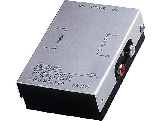 HAMA PA 5 - Stereo-Phono-Vorverstärker (Silber)