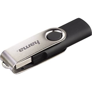 HAMA Rotate - USB-Stick  (16 GB, Schwarz/Silber)