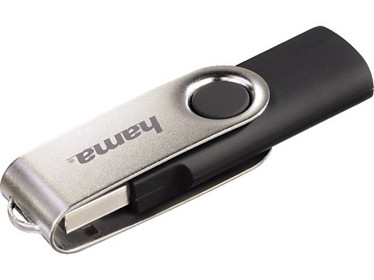 HAMA Rotate - USB-Stick  (16 GB, Schwarz/Silber)