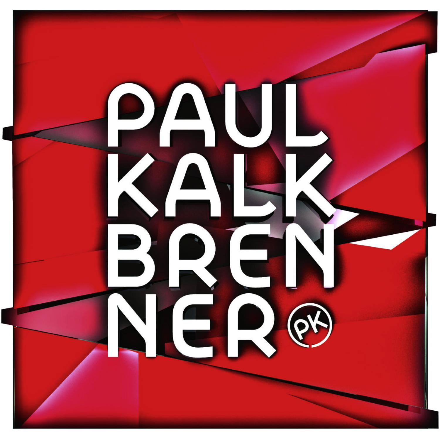 Albumcover mit weißem Text auf rotem, geometrischem Hintergrund. Ein PK-Logo ist sichtbar.