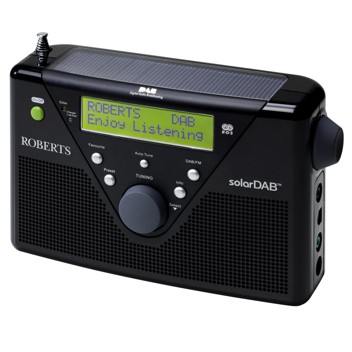 ROBERTS solarDAB 2 Digitalradio, Digital, Schwarz