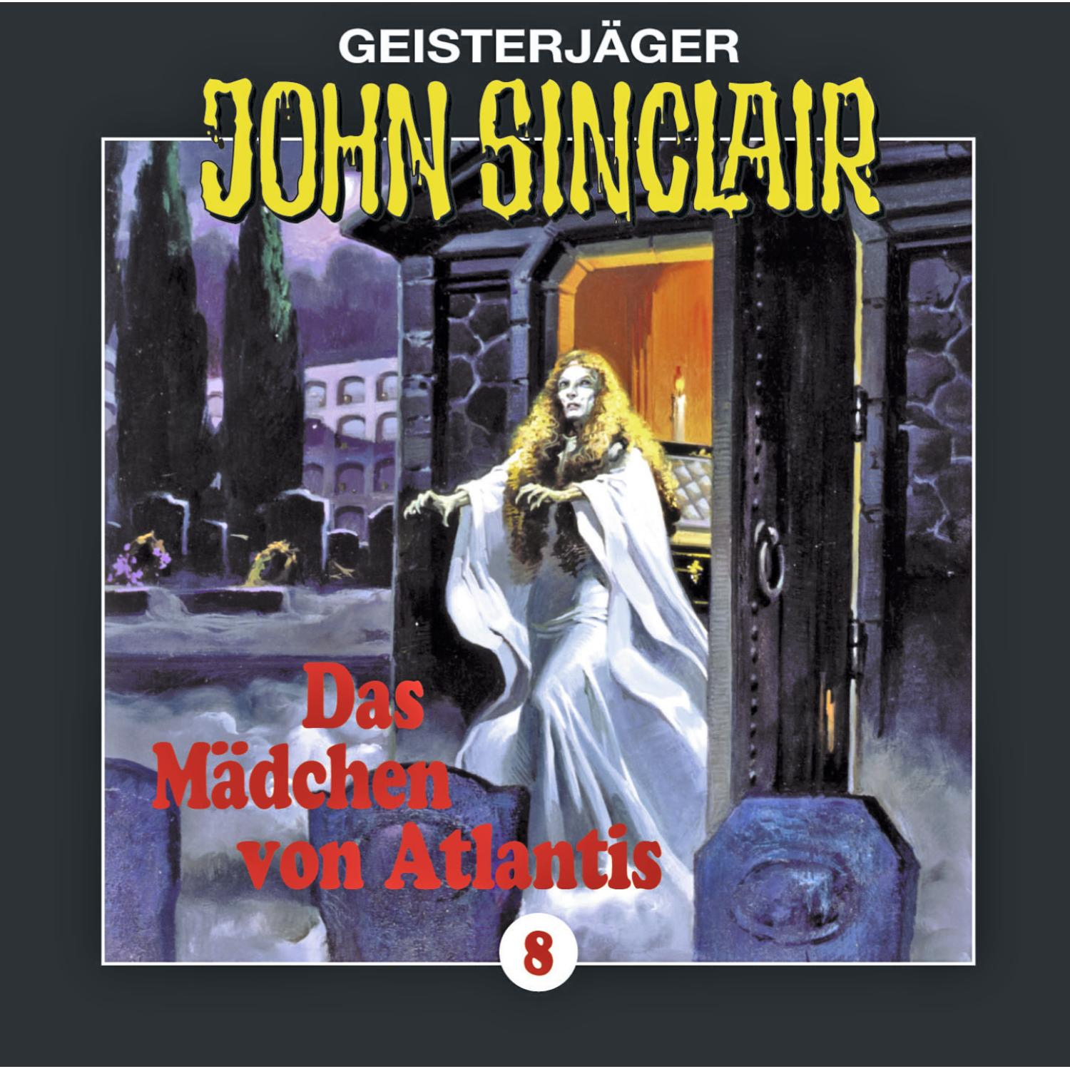 Albumcover mit einer Frau, einem Grab und einer gruseligen Figur.