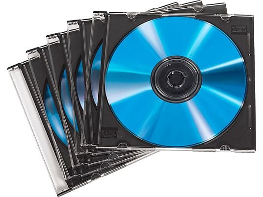 HAMA 51269 CD SLIM BOX CLEAR/BLACK 50PCS - Leerhülle (Transparent/Schwarz)