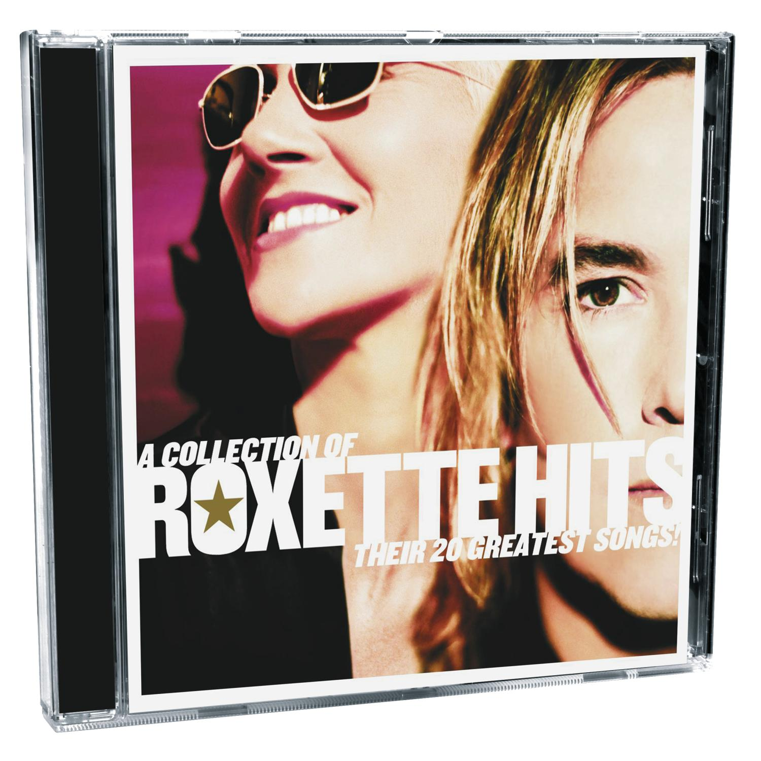 Albumcover von Roxette. Zwei Personen, Text in der Mitte.