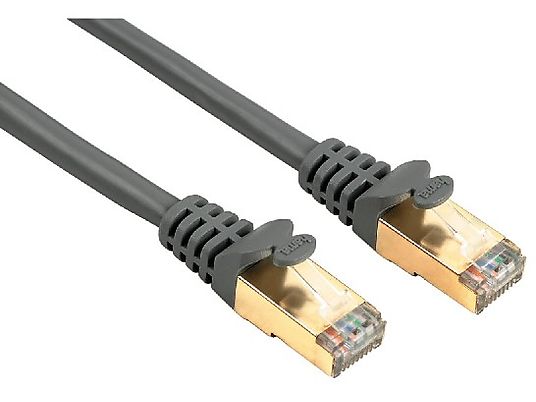 HAMA 41898 - câbles de réseau, 10 m, Cat-5e, Gris