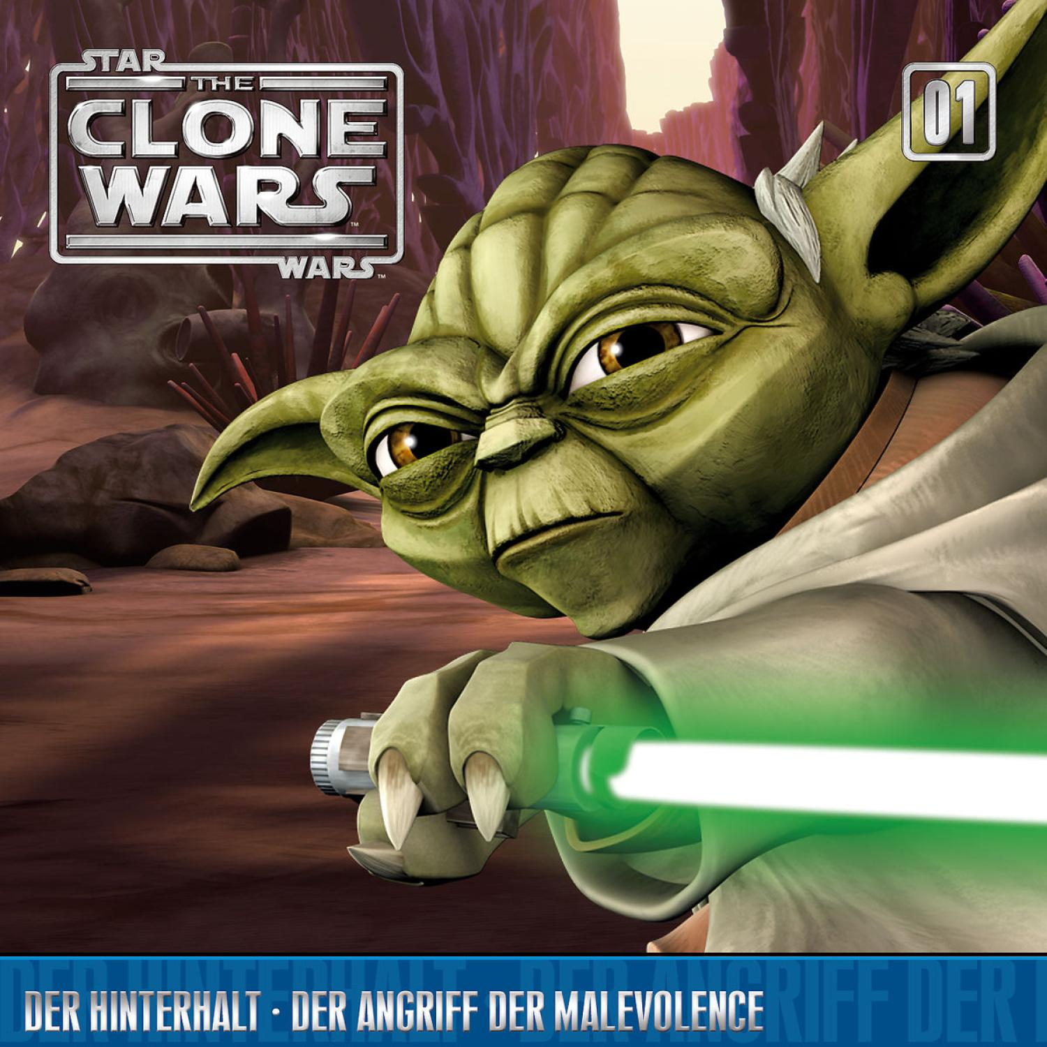 Star Wars Clone Wars Comic-Cover. Yoda mit einem grünen Lichtschwert.