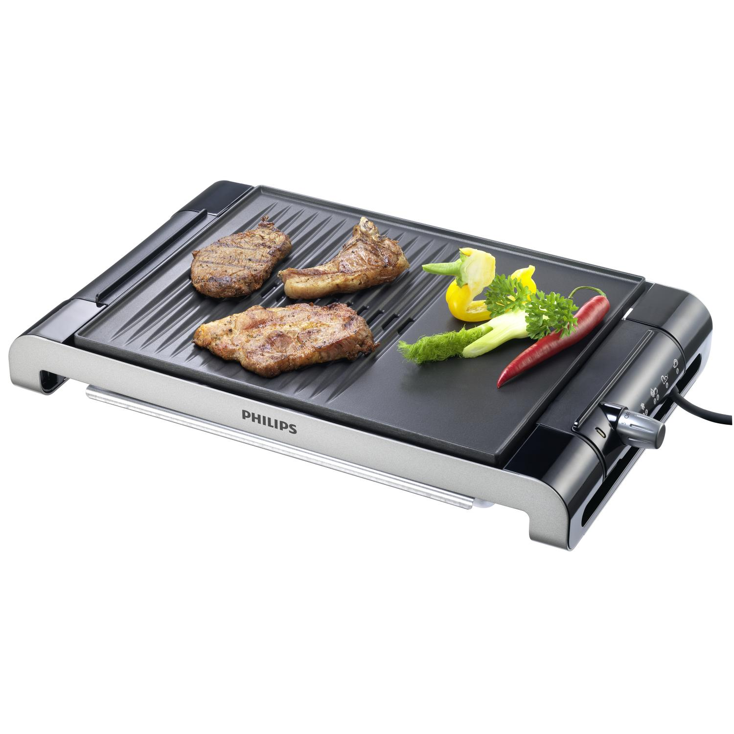 PHILIPS HD4419/20 Elektrogrill, Schwarz (2300 Watt)