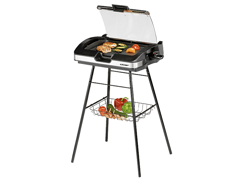 Cloer Barbecue-Grill 6720 Elektrogrill, Schwarz (2200 Watt)