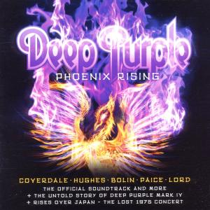 Deep Purple Albumcover mit Phönixdesign und Bandnamen oben.