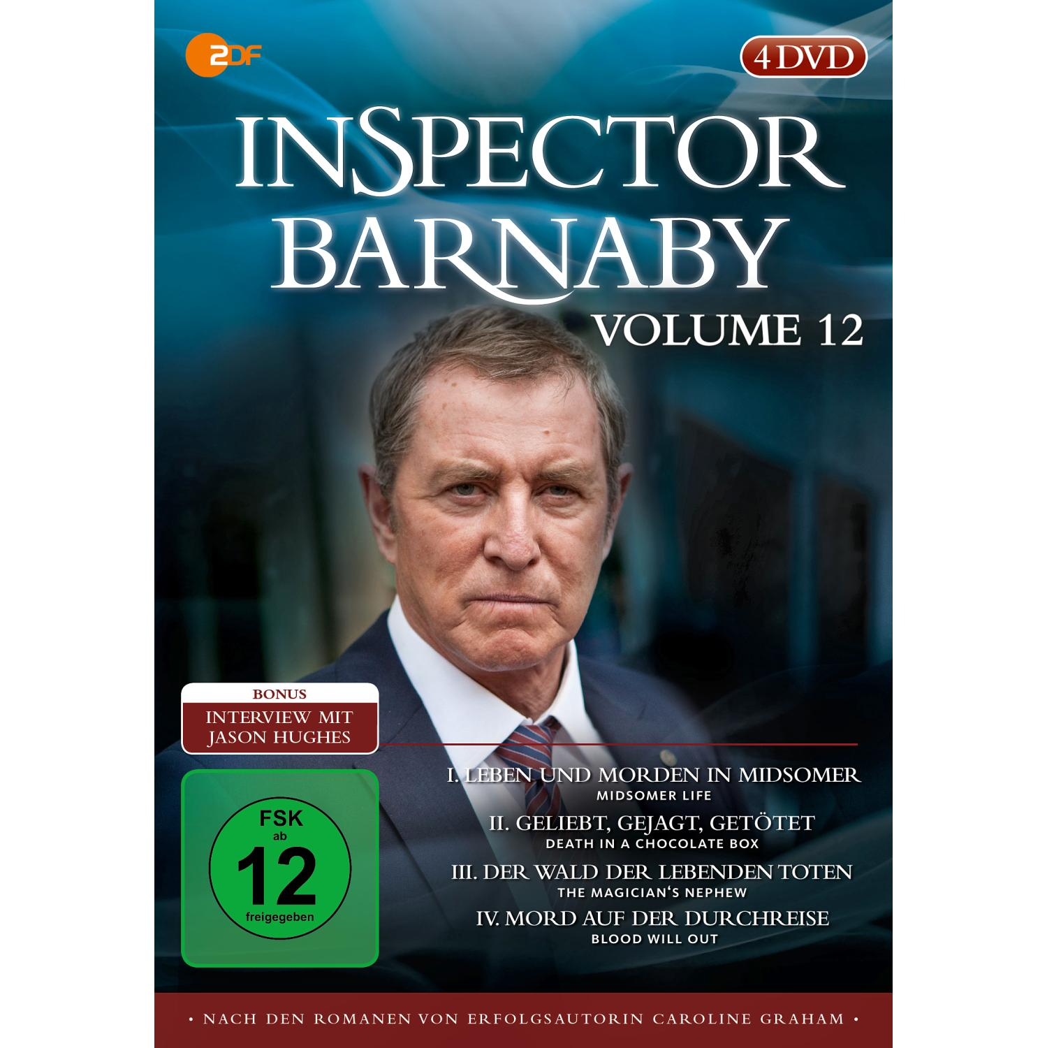 Inspector Barnaby DVD-Cover: Gesicht eines Mannes, Titel, Bewertungssymbol.