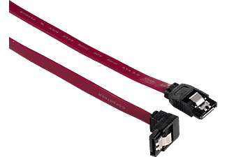 HAMA Câble SATA III, connecteur coudé, 60 cm, rouge - Câble de données., 60 cm, Rouge