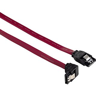 HAMA Câble SATA III, connecteur coudé, 60 cm, rouge - Câble de données., 60 cm, Rouge