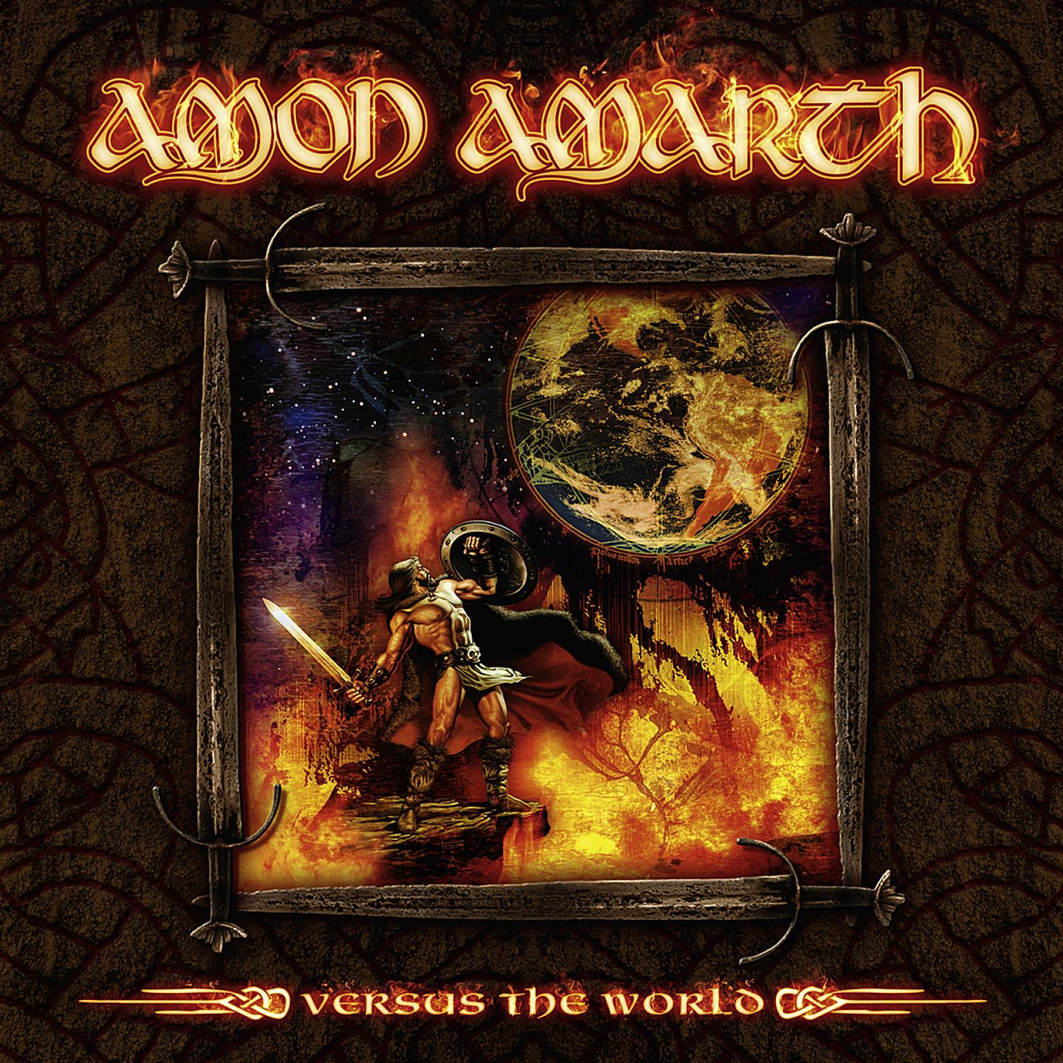 Albumcover mit Wikinger-Szene und dem Logo von Amon Amarth.