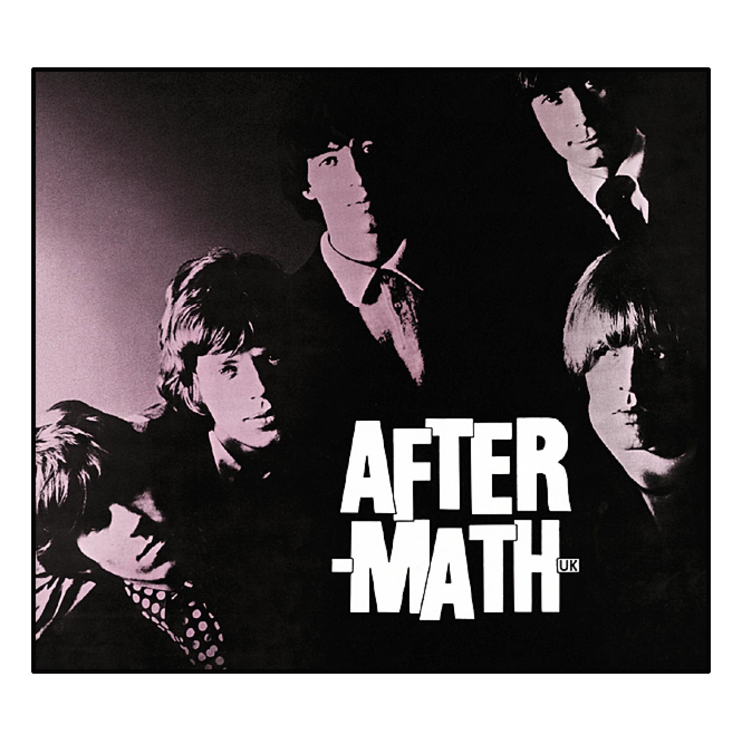 Album borító. Fekete-fehér fotó egy férficsoportról. Az "AFTERMATH" cím fehér szöveggel.