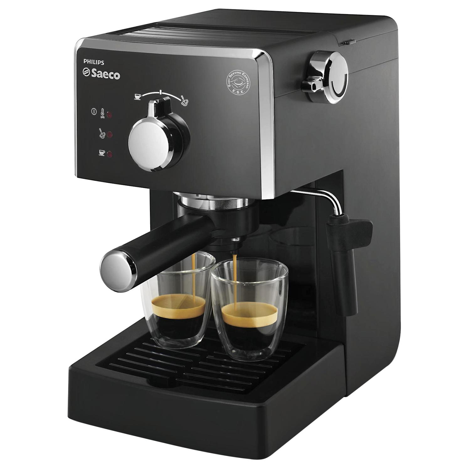 Cafetera express - Saeco HD8323/01 POEMIA FOCUS 15 Bares de presión, Bomba de presión de Acero,