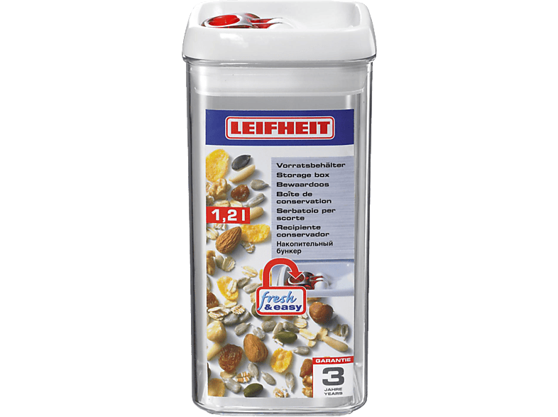 Leifheit 31210 Vorratsbehälter 1.2l, Eckig