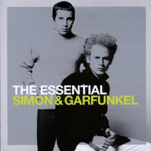 Albumcover von Simon & Garfunkel. Zwei Männer in Anzügen posieren vor grauem Hintergrund. Der Titel lautet 'The Essential'.