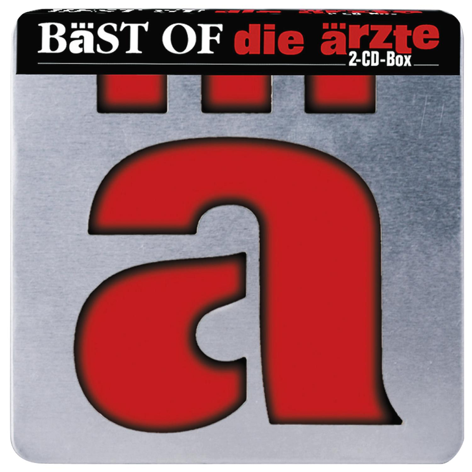 Albumcover von 'Bäst Of die Ärzte' mit rotem 'a'.