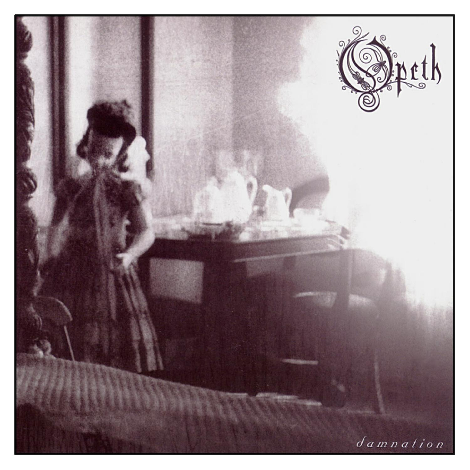Albumcover: eine Kinderpuppe in einem Kleid, mit einem Tisch und dem Bandnamen 'Opeth'.
