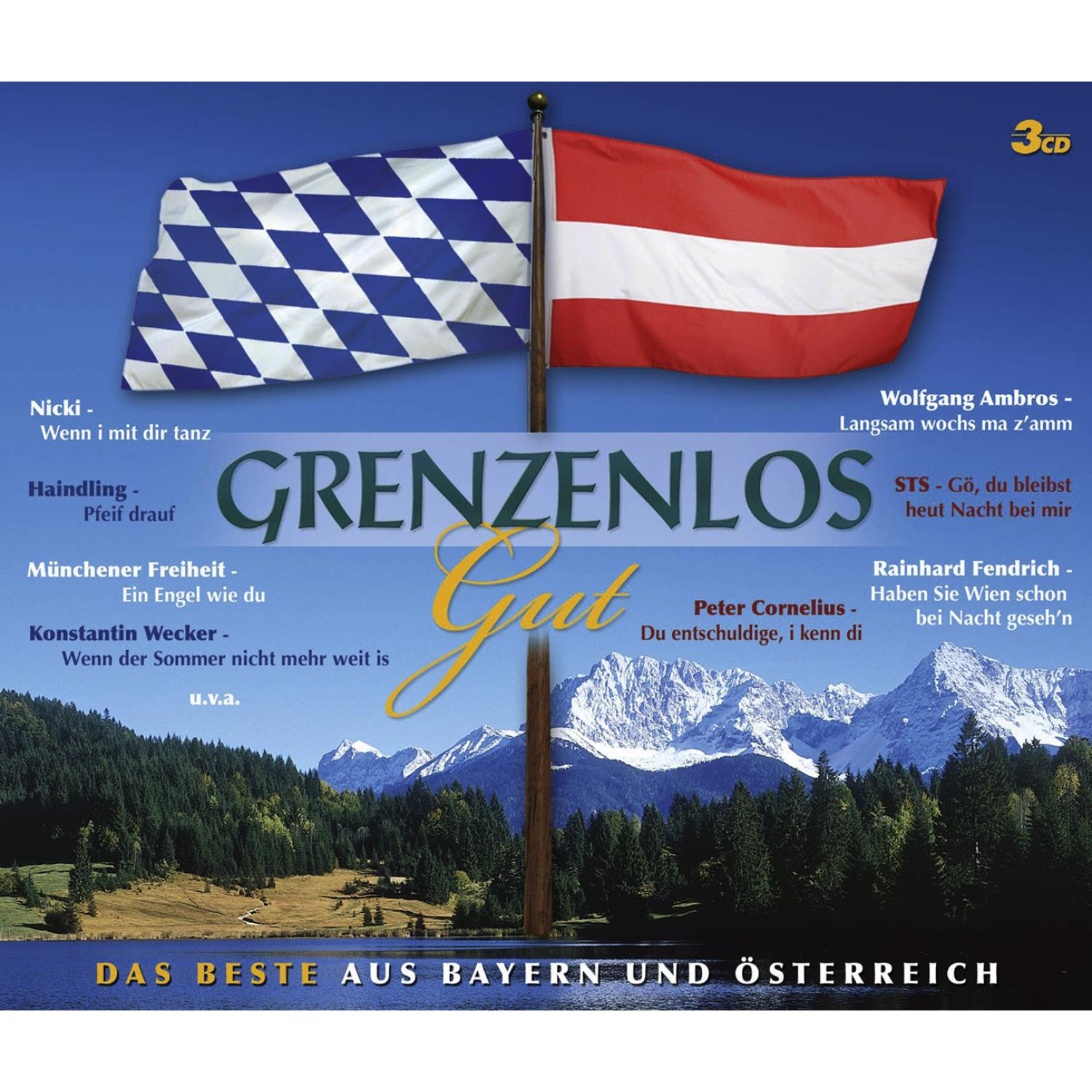 CD-Cover mit Flaggen Bayerns und Österreichs, mit Albumtitel.