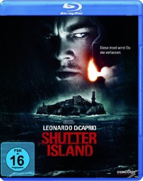Blu-ray-Cover von 'Shutter Island'. Ein Leuchtturm und das Meer sind sichtbar, mit Leonardo DiCaprio.