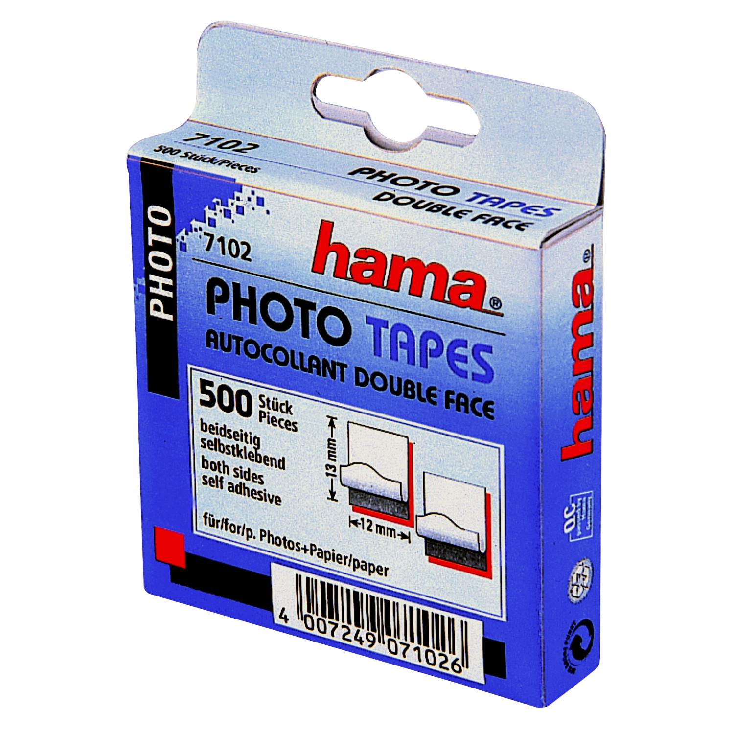 Fototapes in einer Schachtel mit Text und Abmessungen.
