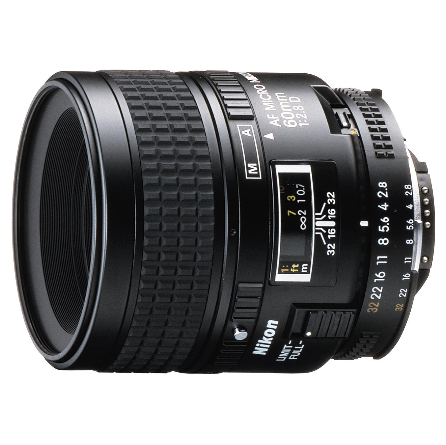 NIKON AF Micro-Nikkor 60mm F2,8D - 60 mm f/2.8 (Objektiv für Nikon F-Mount, Schwarz)