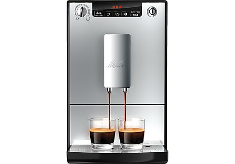 MELITTA E 950-103 Caffeo Solo Kaffeevollautomat (Silber, Stahl-Kegelmahlwerk)