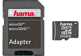 HAMA 108086 22MB/S CL10 +AD - Micro-SDHC-Speicherkarte  (32 GB, 22, Schwarz)